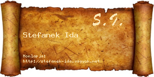 Stefanek Ida névjegykártya