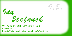 ida stefanek business card